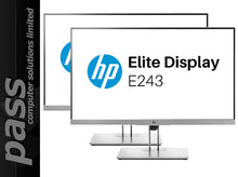 Load image into Gallery viewer, Dual (2x) 24" HP EliteDisplay E243 IPS LED Backlit LCD Monitors
